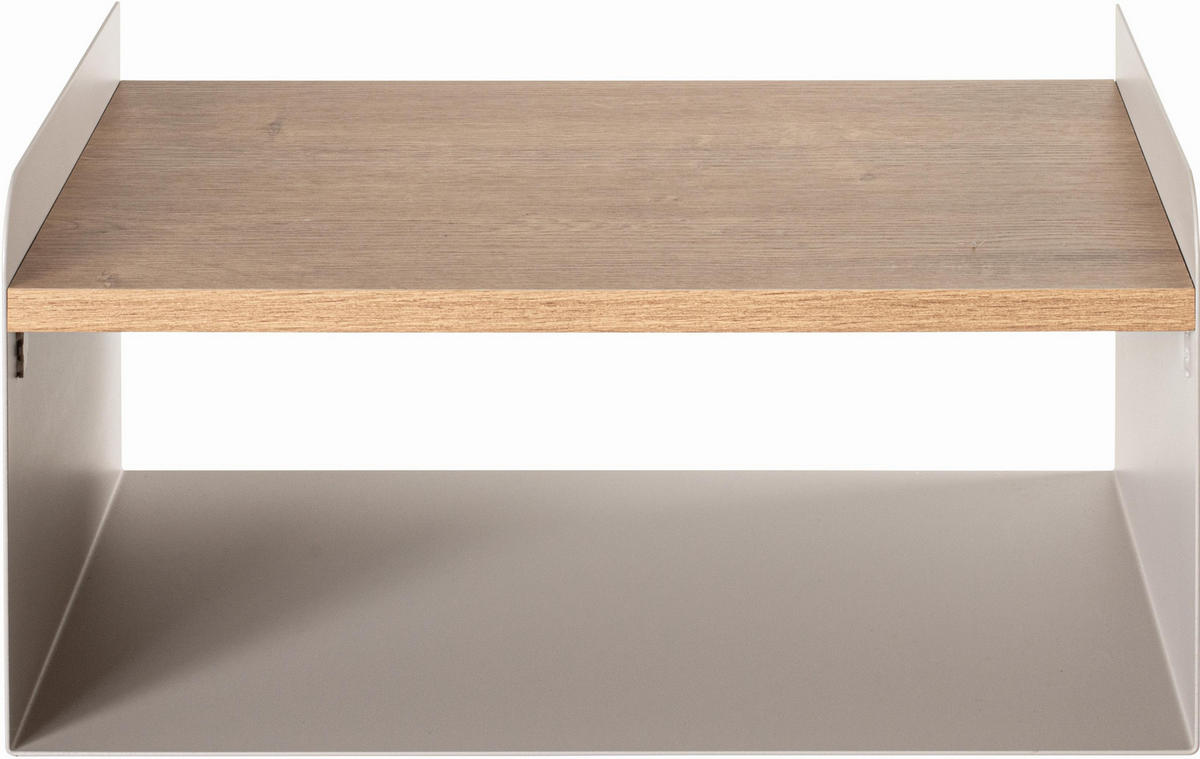 WANDBOARD Metall, Holzwerkstoff Eichefarben, Kaschmir  - Kaschmir/Eichefarben, MODERN, Holzwerkstoff/Metall (40/20/30cm)