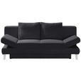 SCHLAFSOFA  in Cord Dunkelgrau  - Chromfarben/Dunkelgrau, Design, Textil/Metall (200/85/90cm) - Xora