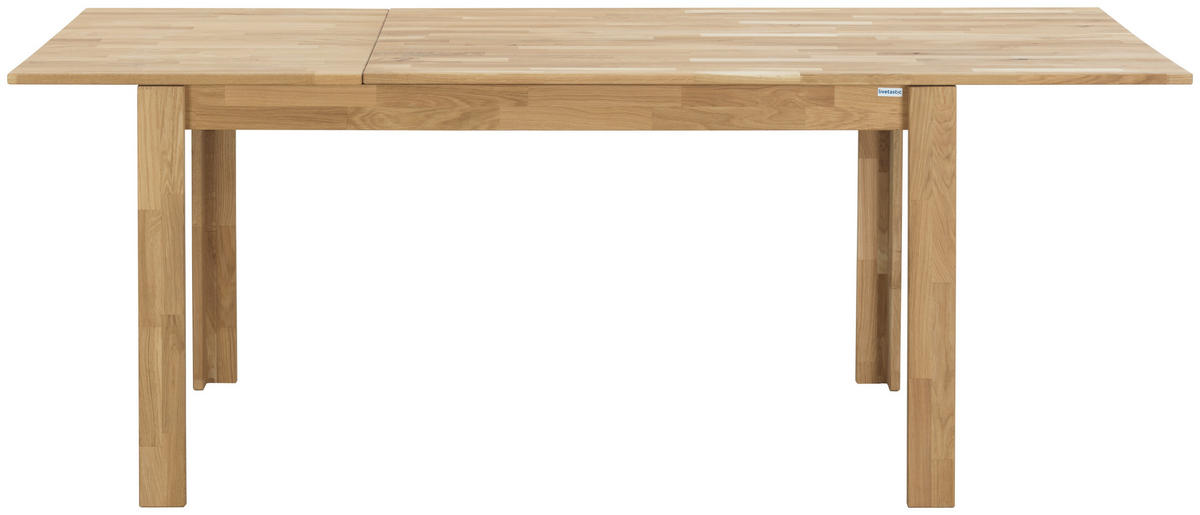 ESSTISCH in Holz 140 (200)/90/75 cm  - Wildeiche, Natur, Holz (140 (200)/90/75cm) - Livetastic