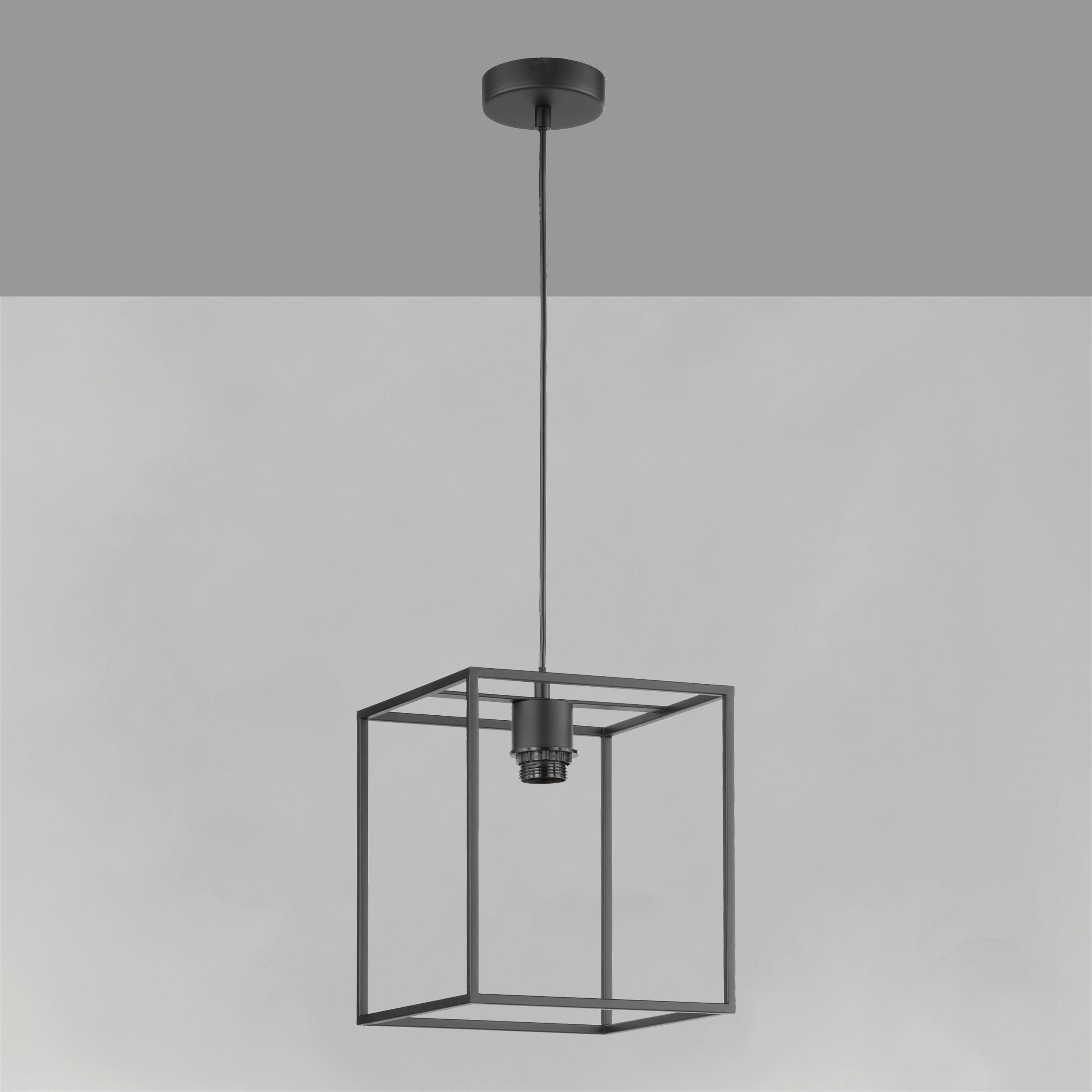 HÄNGELEUCHTE 23/23/150 cm    - Schwarz, Basics, Metall (23/23/150cm) - Fischer & Honsel