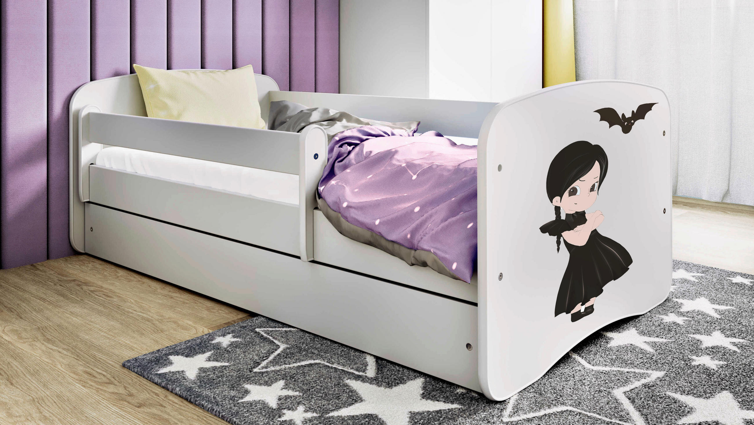 KINDER-/JUNIORBETT 80/160 cm  in Weiß  - Birkefarben/Weiß, MODERN, Holz/Holzwerkstoff (80/160cm) - MID.YOU