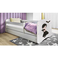KINDER-/JUNIORBETT 80/160 cm  in Weiß  - Birkefarben/Weiß, MODERN, Holz/Holzwerkstoff (80/160cm) - MID.YOU