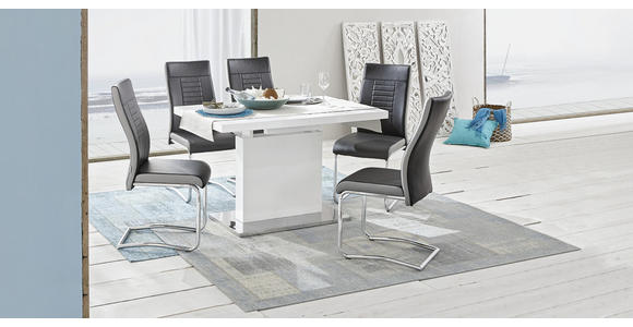 SCHWINGSTUHL in Lederlook - Chromfarben/Dunkelbraun, Design, Textil/Metall (43/98/60cm) - Carryhome