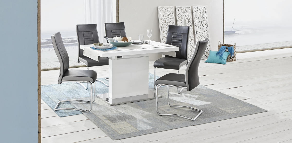 SCAUN BUCATARIE din metal, textil crem, maro închis  - crem/culoare crom, Design, metal/textil (43/98/60cm) - Carryhome