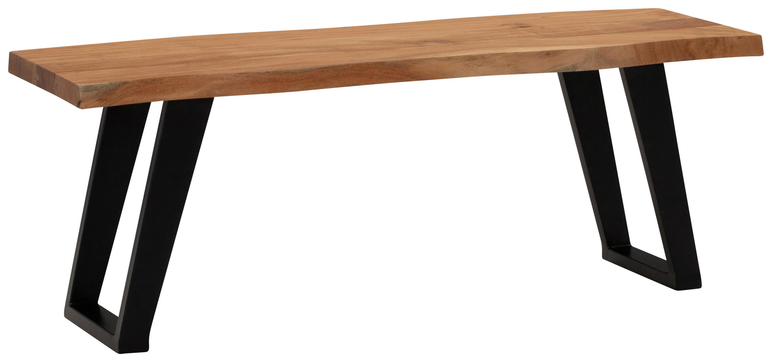 GARDEROBNA KLOP barve akacije, svetlo rjava - svetlo rjava/črna, Design, kovina/les (120/40/45,5cm) - MID.YOU