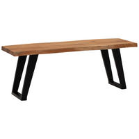 GARDEROBNA KLOP barve akacije, svetlo rjava - svetlo rjava/črna, Design, kovina/les (120/40/45,5cm) - MID.YOU