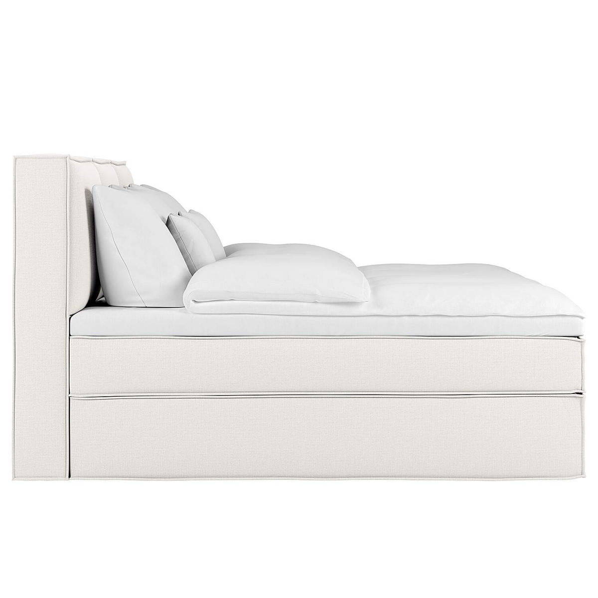 BOXSPRINGBETT 270/220 cm  in Creme  - Creme, Design, Textil (270/220cm) - home24