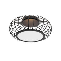 LED-DECKENLEUCHTE 55/23 cm   - Schwarz/Weiß, Design, Kunststoff/Metall (55/23cm) - Dieter Knoll