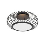 LED-DECKENLEUCHTE 55/23 cm   - Schwarz/Weiß, Design, Kunststoff/Metall (55/23cm) - Dieter Knoll