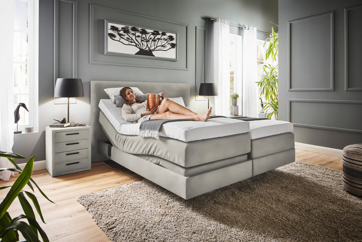 BOXSPRINGBETT 160/200 cm  in Beige  - Beige, KONVENTIONELL, Holz/Textil (160/200cm) - Dieter Knoll
