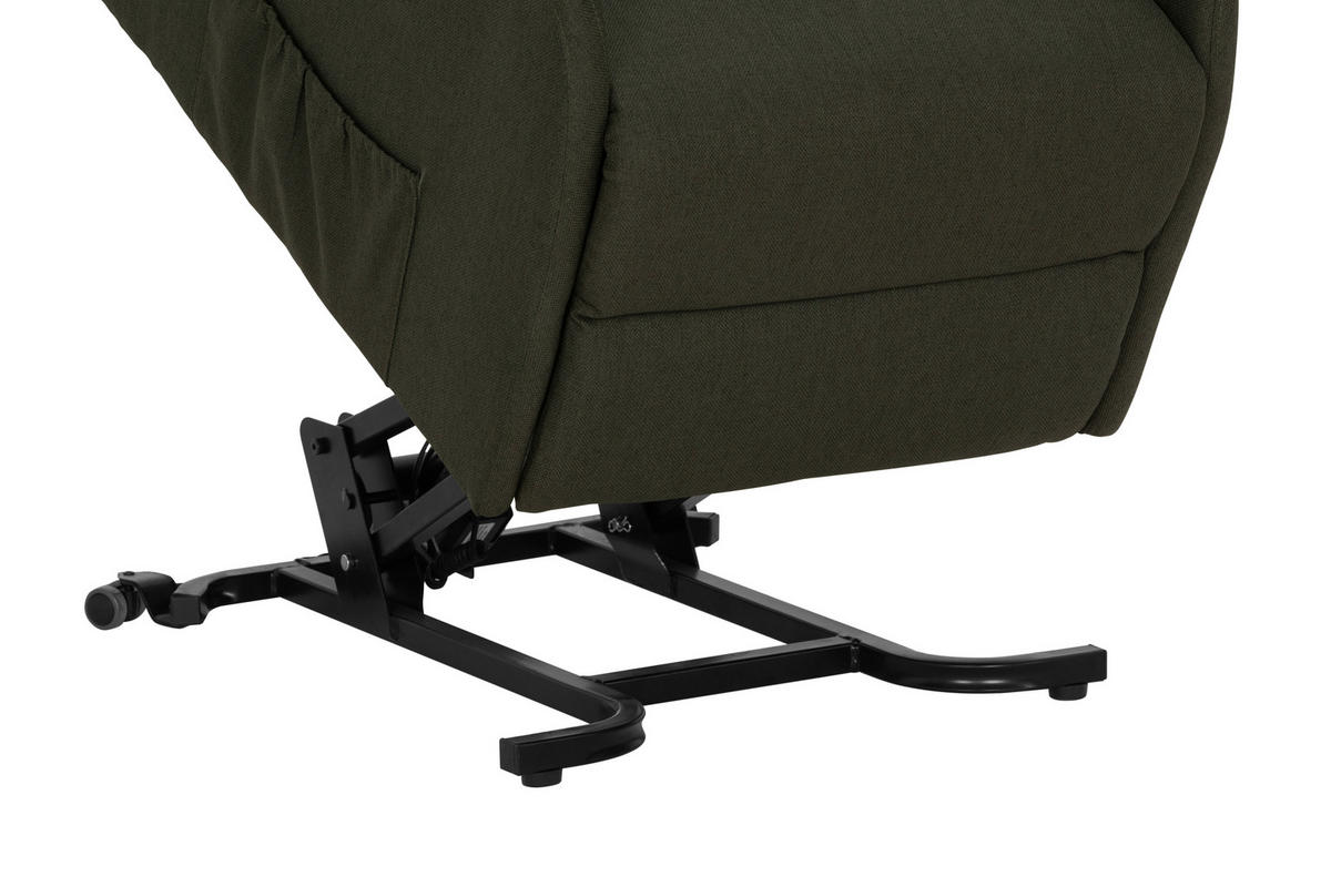 FERNSEHSESSEL Webstoff Grün  - Schwarz/Grün, KONVENTIONELL, Textil/Metall (68/103-80/93-158cm) - P & B