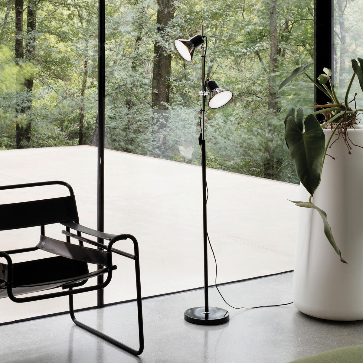 TISCHLEUCHTE Polly 22/154 cm   - Schwarz, KONVENTIONELL, Metall (22/154cm) - Ideal Lux
