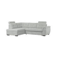 ECKSOFA  Mikrofaser, Struktur Grauweiss  - Schwarz/Grauweiss, Konventionell, Kunststoff/Textil (183/251cm) - MID.YOU
