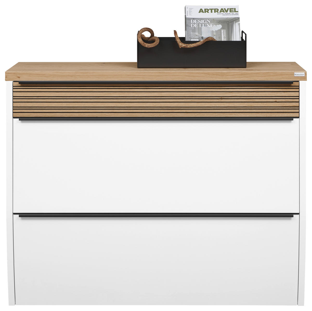 SCHUHKIPPER  in 121/95/31 cm  - Eichefarben/Anthrazit, Design, Holz/Holzwerkstoff (121/95/31cm) - Dieter Knoll