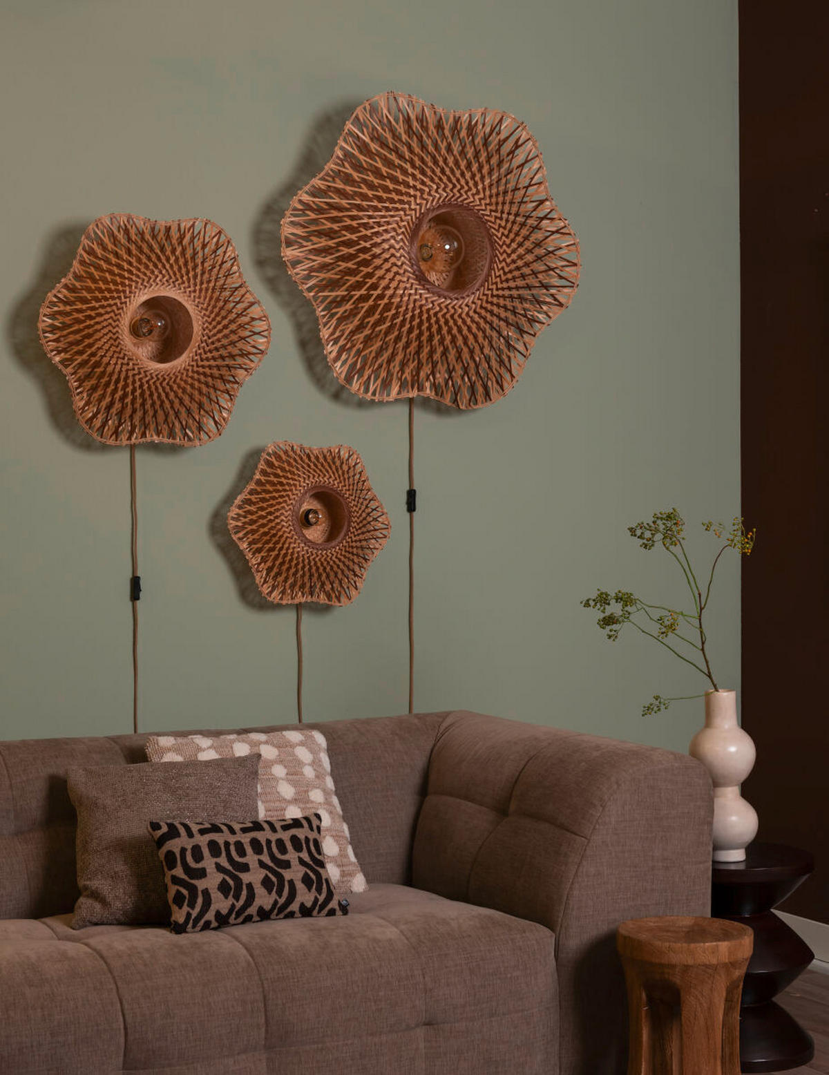 VÄGGLAMPA Good & Mojo 87/20 cm   - naturfärgad, Basics, naturmaterial (87/20cm) - Good & Mojo