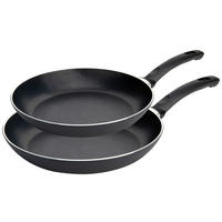 PFANNENSET Lipari Aluminium 2-teilig  - Schwarz, Basics, Metall - Ballarini