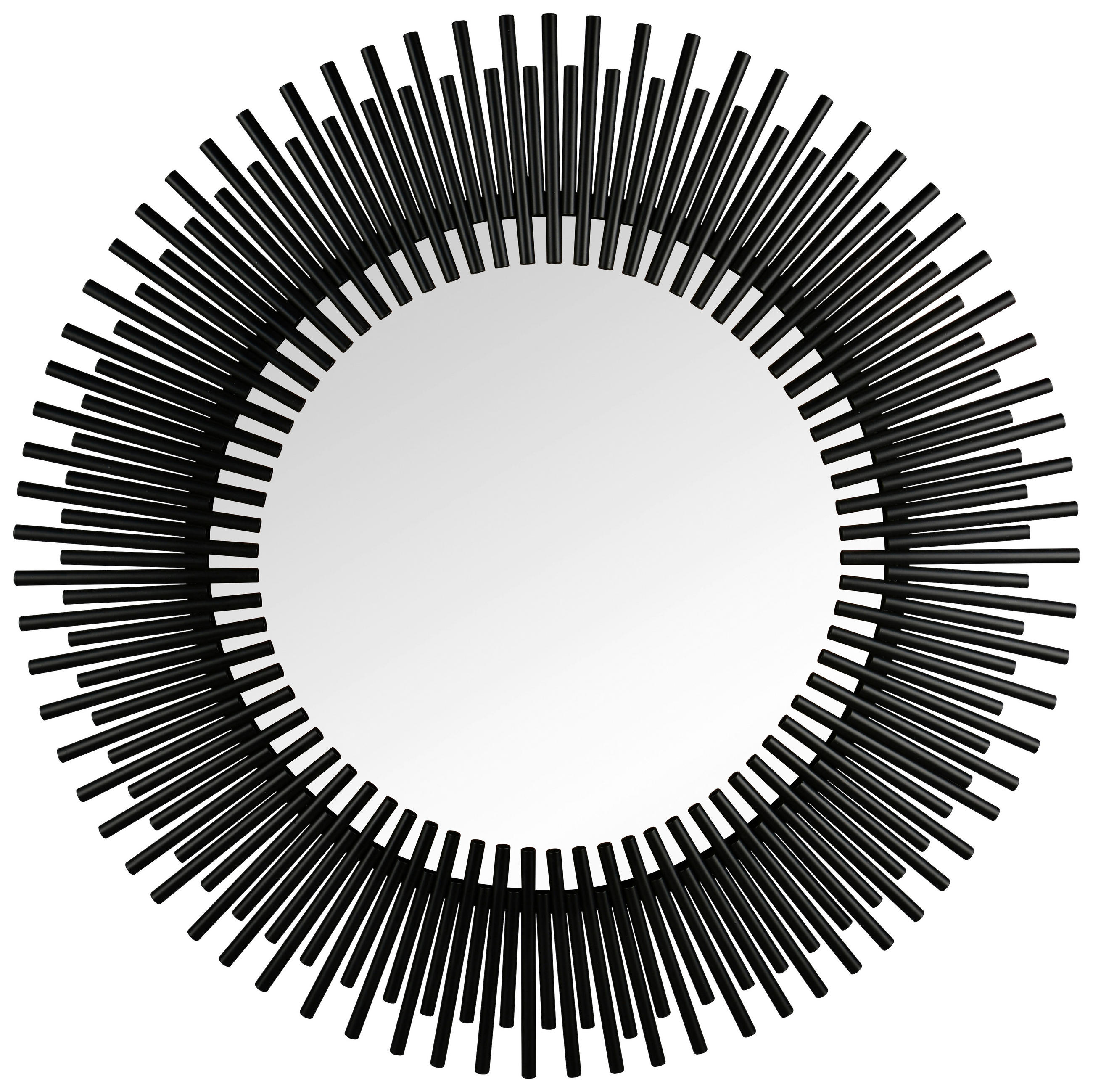 WANDSPIEGEL Schwarz  - Schwarz, MODERN, Glas/Metall (110/110/1,5cm)