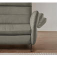 ECKSOFA in Echtleder Hellgrau  169/298 cm  - Hellgrau/Schwarz, Design, Leder/Metall (169/298cm) - Dieter Knoll