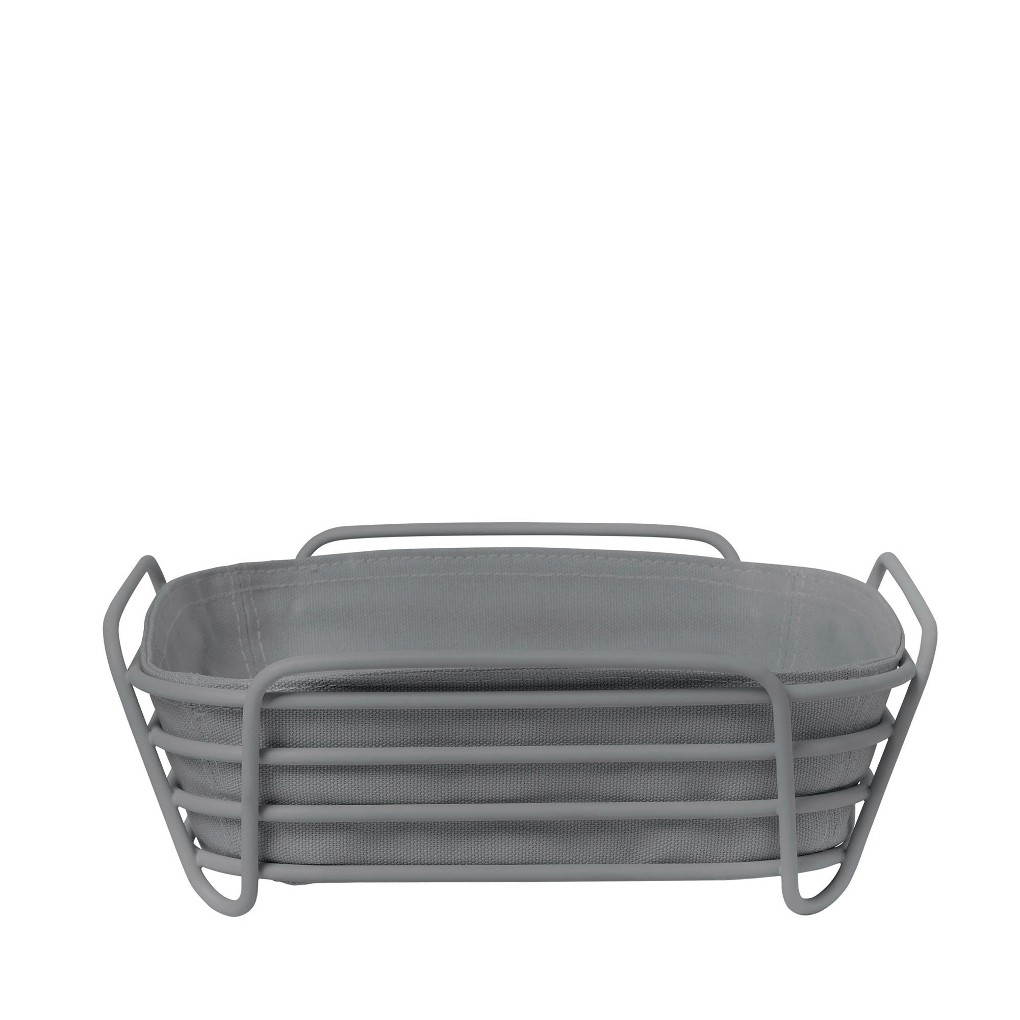 BROTKORB - Hellgrau, Design, Textil/Metall (25/9,5/25cm) - Blomus