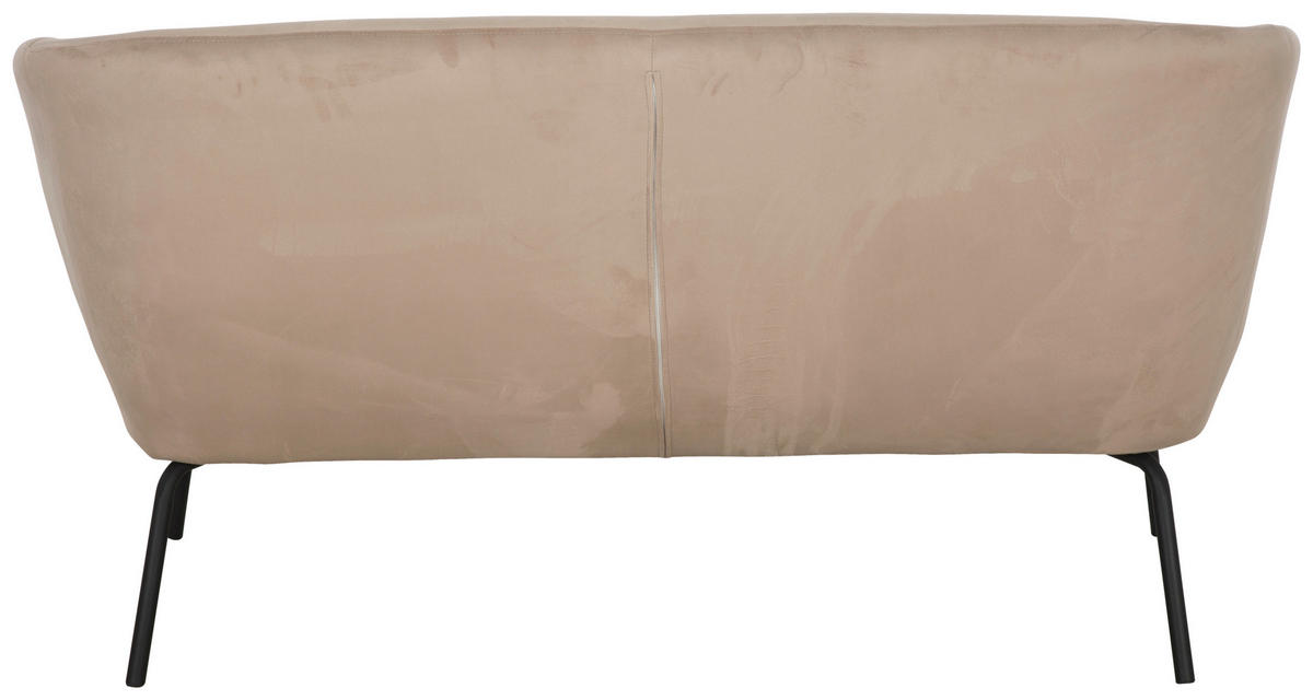 KÜCHENSOFA  - Taupe/Schwarz, MODERN, Textil/Metall (148/77/73cm) - P & B