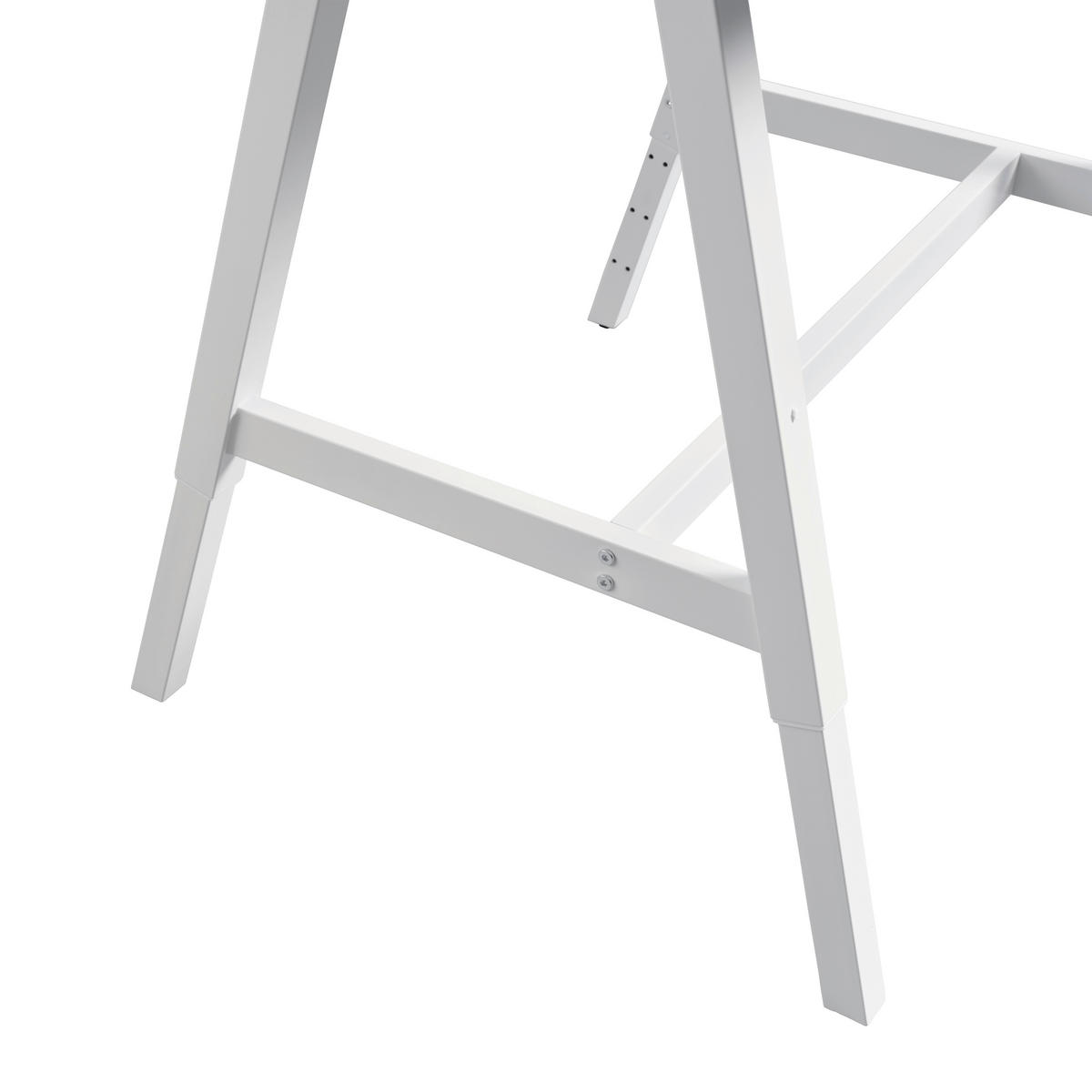 PISAĆI STOL  bijela, svijetlo plava  metal  - bijela/svijetlo plava, Moderno, drvni materijal/metal (80/54-85/60cm)