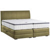 BOXSPRINGBETT 200/200 cm  in Olivgrün  - Wengefarben/Olivgrün, KONVENTIONELL, Holz/Textil (200/200cm) - Novel