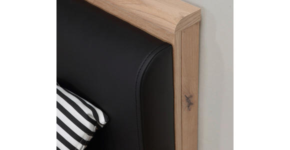 BETT 140/200 cm in Schwarz, Dunkelgrau, Eiche Artisan - Dunkelgrau/Schwarz, Design, Holzwerkstoff/Textil (140/200cm) - Carryhome