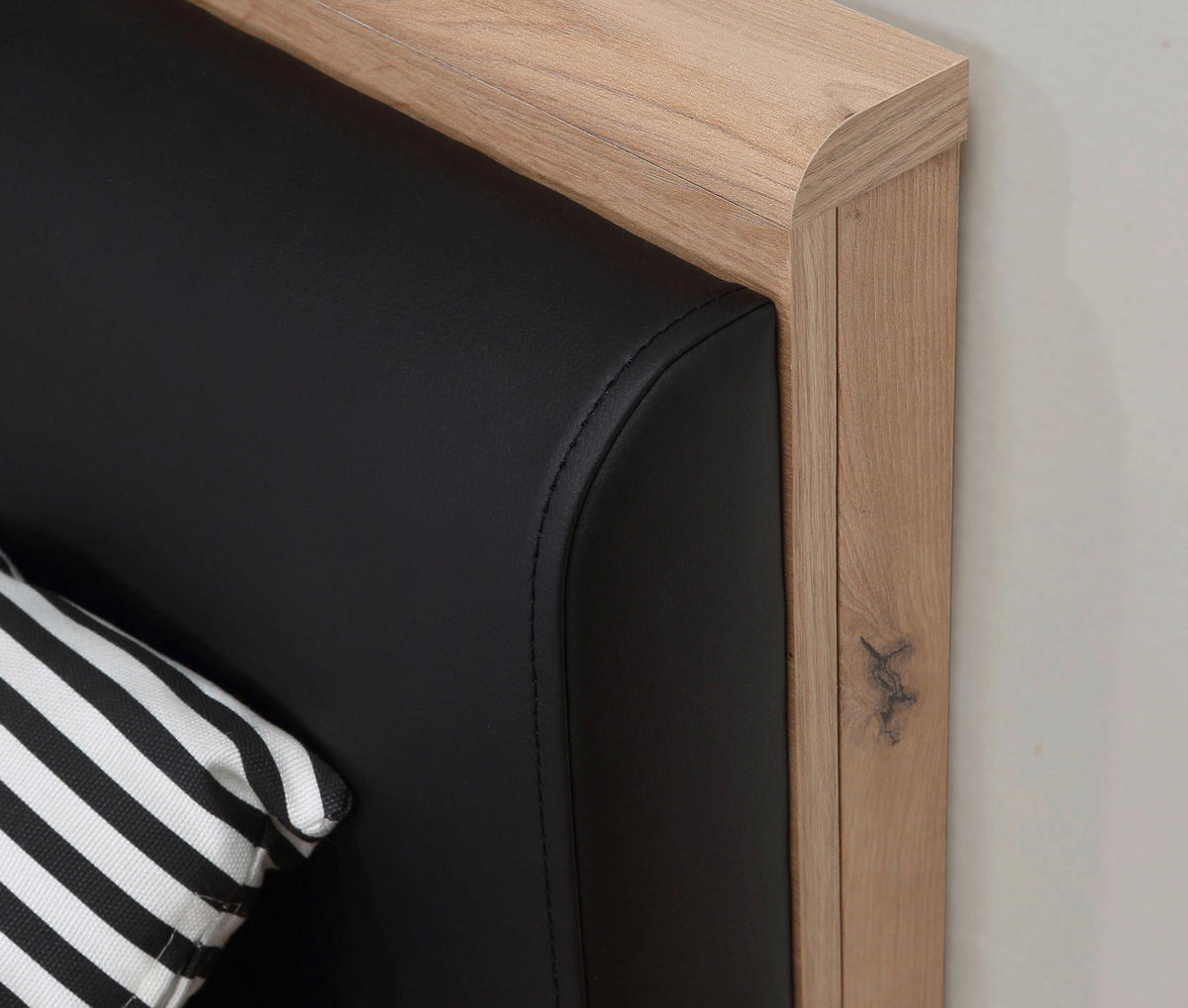 BETT 140/200 cm  in Schwarz, Dunkelgrau, Eiche Artisan   - Dunkelgrau/Schwarz, Design, Holzwerkstoff/Textil (140/200cm) - Carryhome