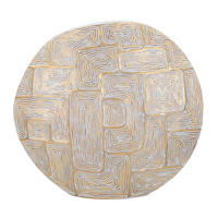 Vase Eclips  - Goldfarben/Weiß, Basics, Kunststoff (36/34.5/11cm)