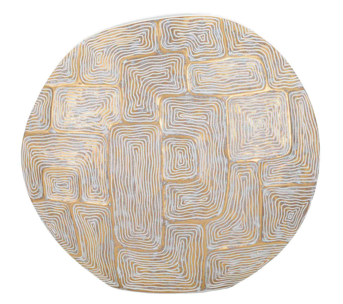 Vase Eclips  - Goldfarben/Weiß, Basics, Kunststoff (36/34.5/11cm)