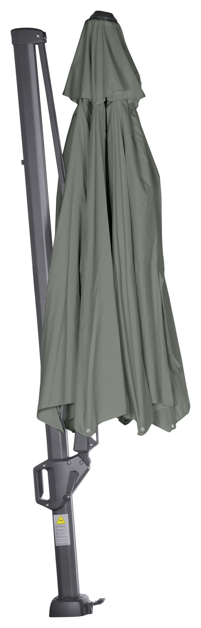 AMPELSCHIRM 350 cm  - Anthrazit/Olivgrün, KONVENTIONELL, Textil/Metall (350/350cm) - Siena Garden