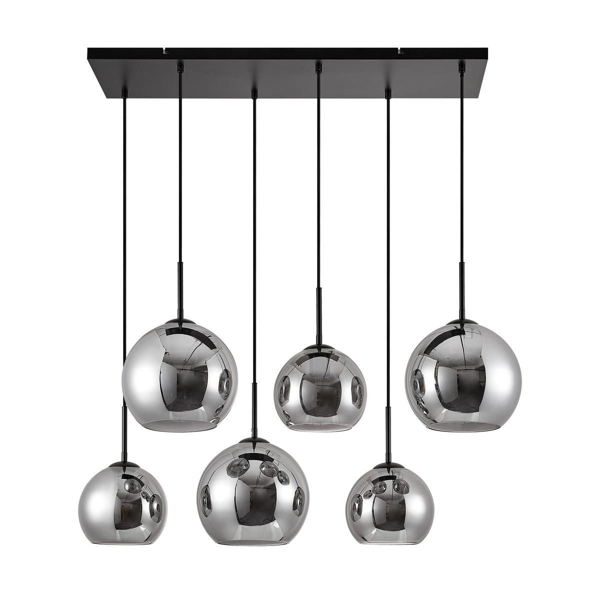 HÄNGELEUCHTE Amelie 97,5/42,5/150 cm   - Grau, Basics, Glas/Metall (97,5/42,5/150cm) - Novel