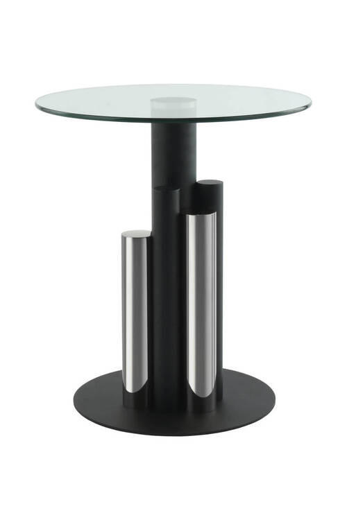 BEISTELLTISCH in Metall, Glas 46/46/52 cm  - Silberfarben, Modern, Glas/Metall (46/46/52cm) - Kayoom