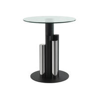 BEISTELLTISCH in Metall, Glas 46/46/52 cm  - Silberfarben, Modern, Glas/Metall (46/46/52cm) - Kayoom