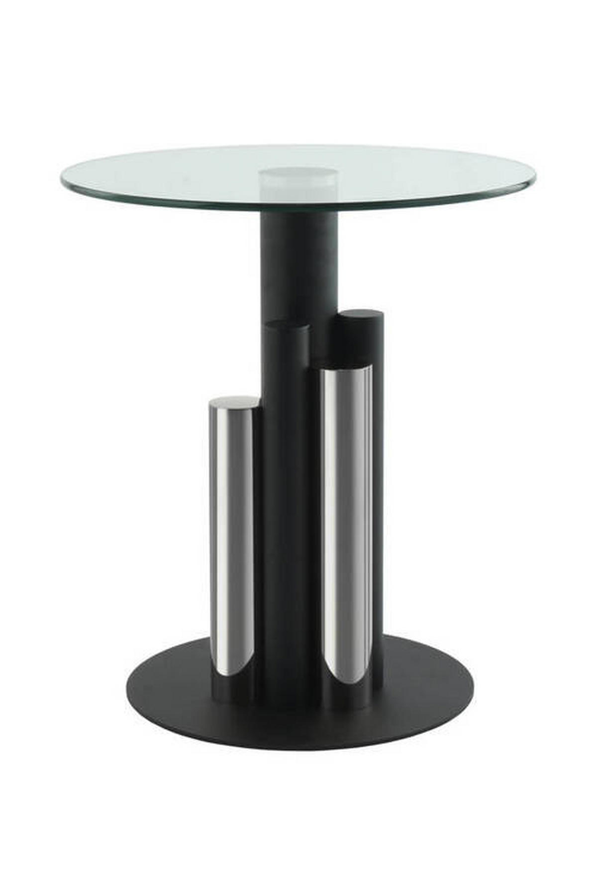 BEISTELLTISCH in Metall, Glas 46/46/52 cm  - Silberfarben, Modern, Glas/Metall (46/46/52cm) - Kayoom