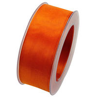 GESCHENKBAND  - Orange, Basics, Kunststoff (4cm)
