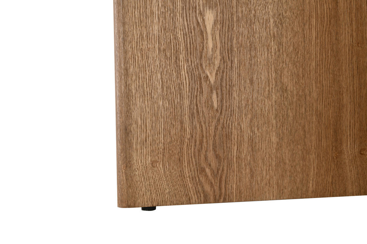 ESSTISCH Echtholz, Nachbildung  Holz, Wellpappe rund Weiß, Eichefarben  - Eichefarben/Weiß, MODERN, Holz/Wellpappe (120/75cm) - Livetastic