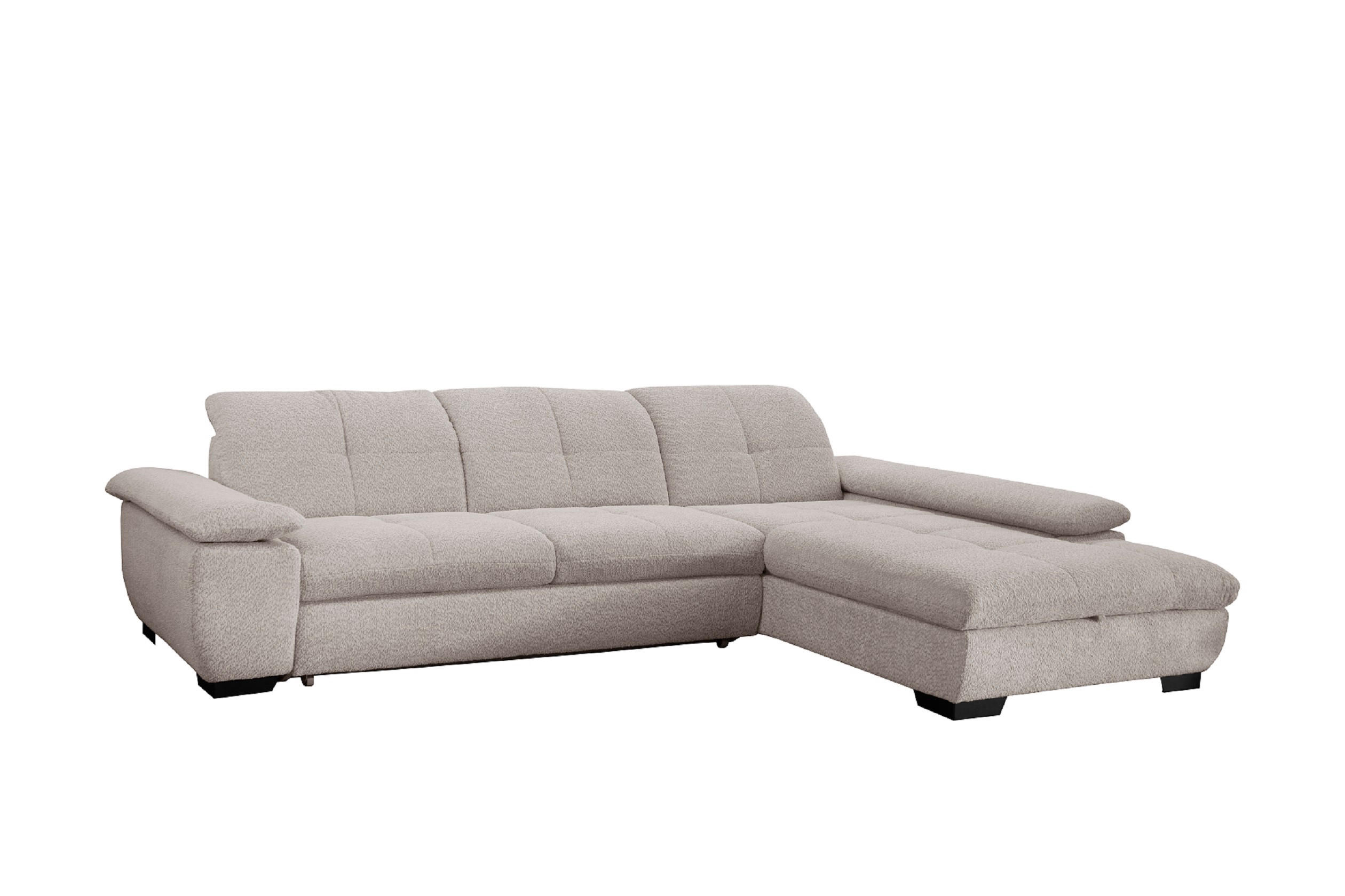SAROKGARNITÚRA textil bézs  - bézs/fekete, Design, textil/fém (297/204cm) - Xora