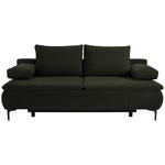 BOXSPRINGSOFA in Flachgewebe Dunkelgrün  - Dunkelgrün, KONVENTIONELL, Textil/Metall (204/93/100cm) - Novel
