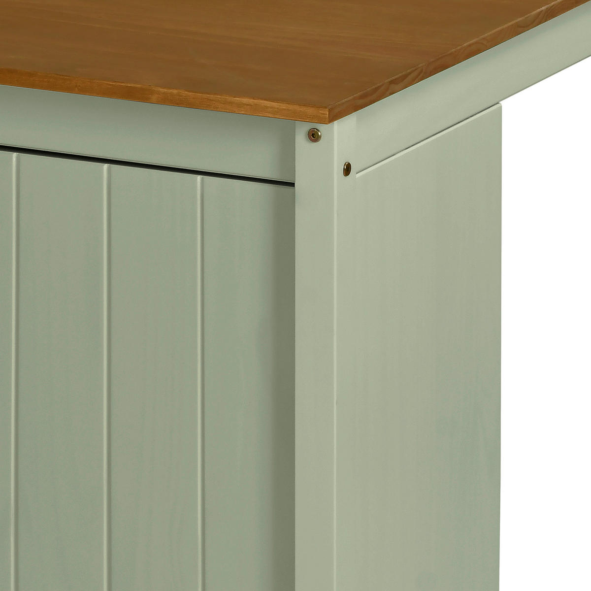 KÜCHENINSEL 122/90/77 cm  in Braun, Olivgrün  - Zinkfarben/Olivgrün, MODERN, Holz/Metall (122/90/77cm) - Livetastic