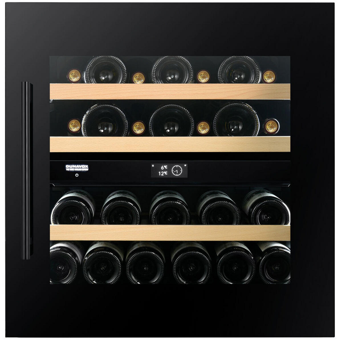 WEINKÜHLSCHRANK DVP-25.65DB  - Schwarz, Basics, Glas/Holz (59/59,6/57,1cm)