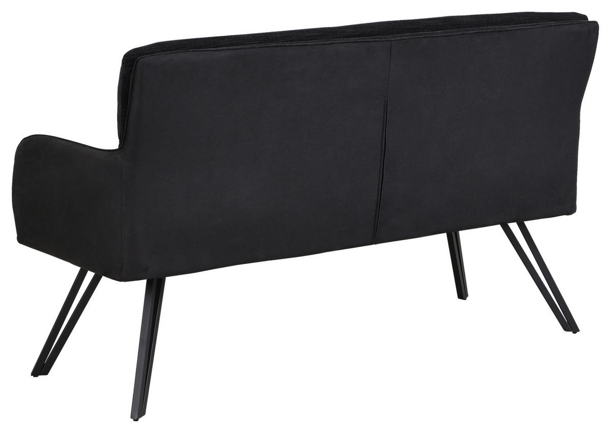 SITZBANK - Schwarz, MODERN, Textil/Metall (140/94/67cm) - MID.YOU