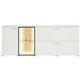 SIDEBOARD 210/80/42 cm  - Eichefarben/Schwarz, Design, Glas/Holz (210/80/42cm) - Moderano