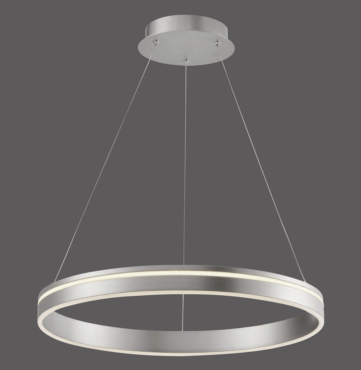 LED-HÄNGELEUCHTE 59/59/120 cm   - Silberfarben, Design, Glas/Kunststoff (59/59/120cm) - Paul Neuhaus