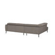 ECKSOFA Graubraun Feincord  - Graubraun/Schwarz, Design, Textil/Metall (205/280cm) - Xora