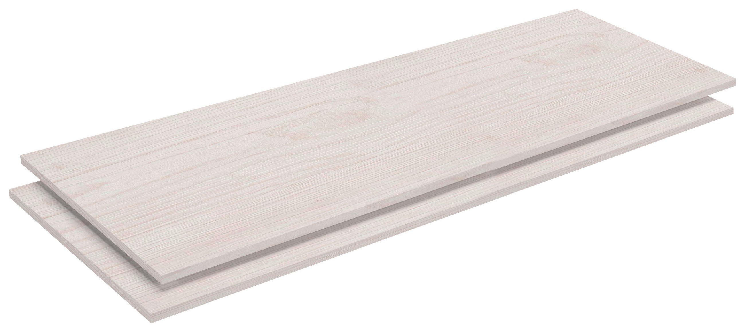 EINLEGEBODENSET 105/2,2/55 cm 2-teilig Weiß  - Weiß, Basics, Holzwerkstoff (105/2,2/55cm) - SetOne by Musterring