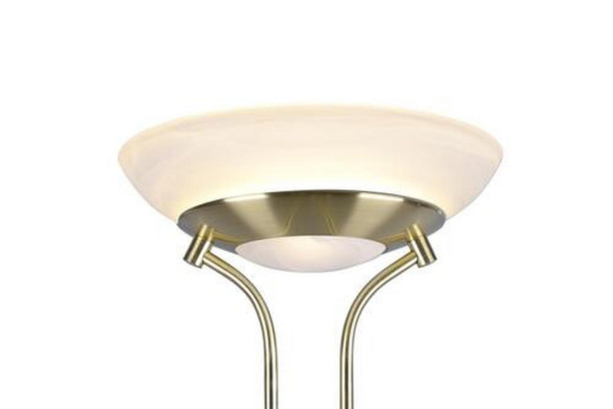 LED-STEHLEUCHTE    - Messingfarben, Basics, Glas/Metall (180/32,5/57cm)