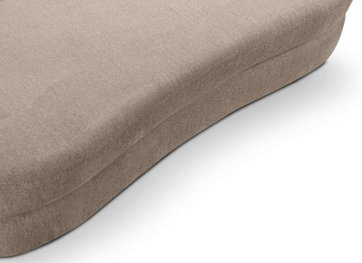 SCHLAFSOFA DIANA  mit Liegefunktion Struktur Beige  - Beige/Schwarz, Basics, Kunststoff/Textil (231/93/108cm) - MID.YOU
