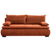 SCHLAFSOFA in Webstoff, Plüsch Rostfarben  - Rostfarben/Schwarz, KONVENTIONELL, Textil (203/72-96/98cm) - Novel