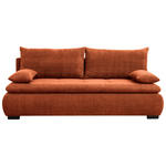 SCHLAFSOFA in Webstoff, Plüsch Rostfarben  - Rostfarben/Schwarz, KONVENTIONELL, Textil (203/72-96/98cm) - Novel